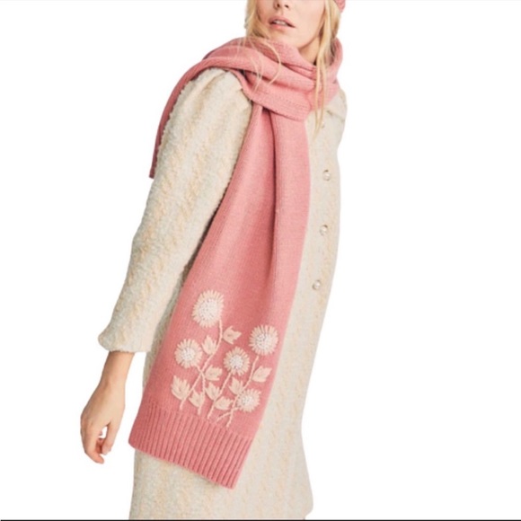 LoveShackFancy NWT wolfie scarf in rose blush - Picture 2 of 6